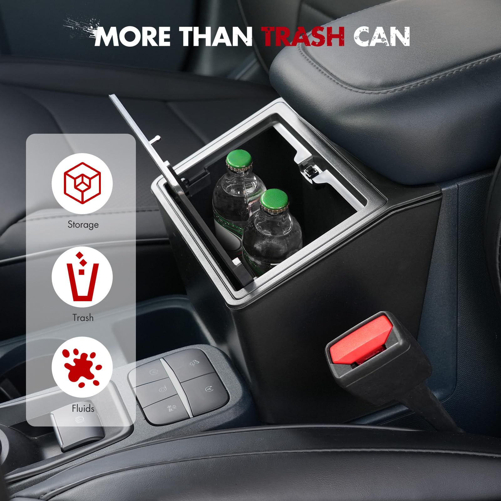 Mabett tidy interior look as the lid conceals contents when not in use.