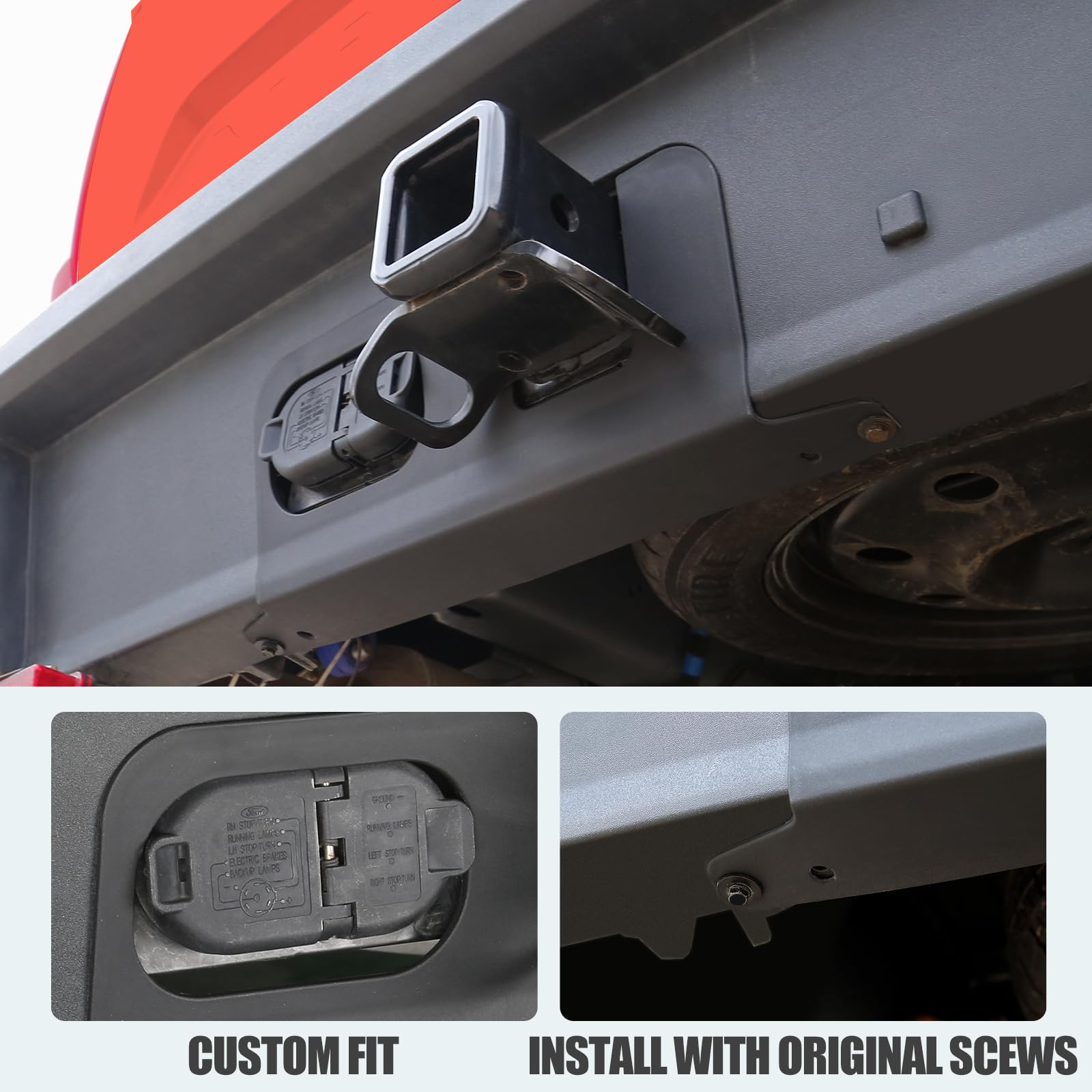 Mabett rear bumper cover plate upgrading Maverick appearance without permanent changes