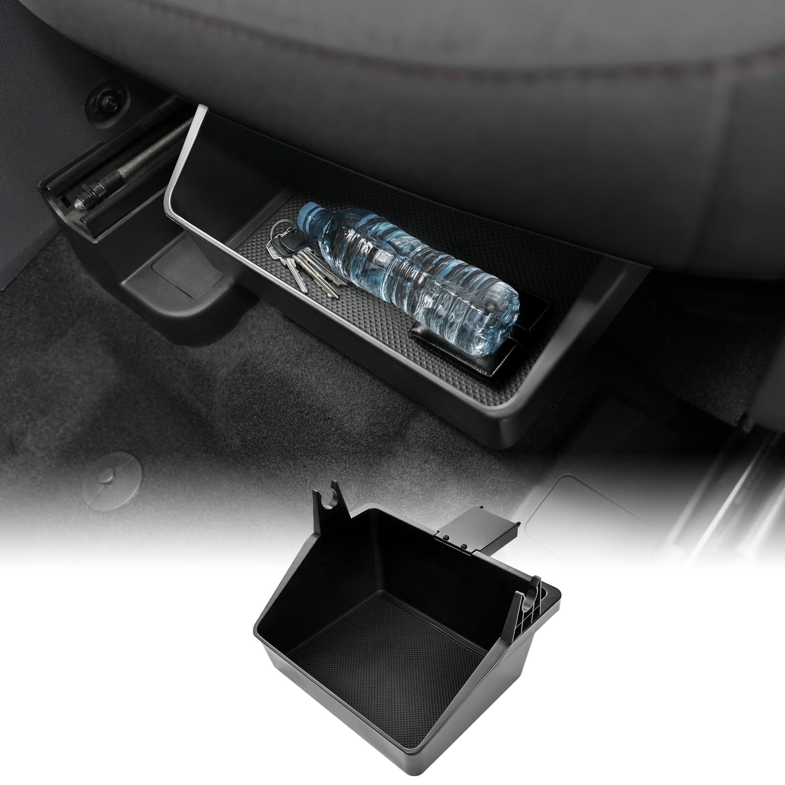 Mabett under-seat storage box for Ford Maverick front row keeps small items organized.