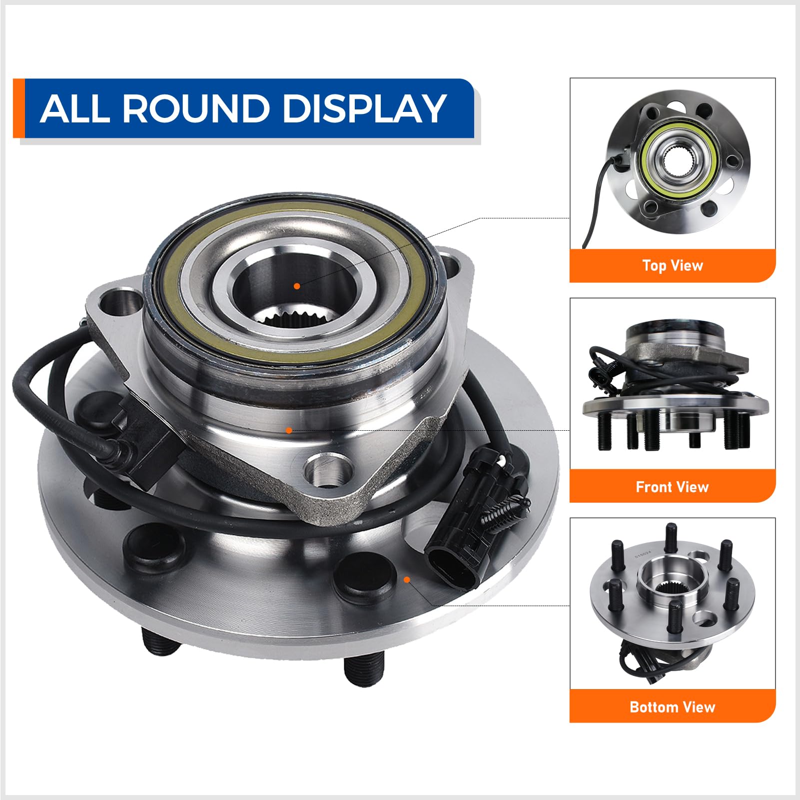 MACEL 515024 ABS-ready hub featuring sensor interface for reliable braking.
