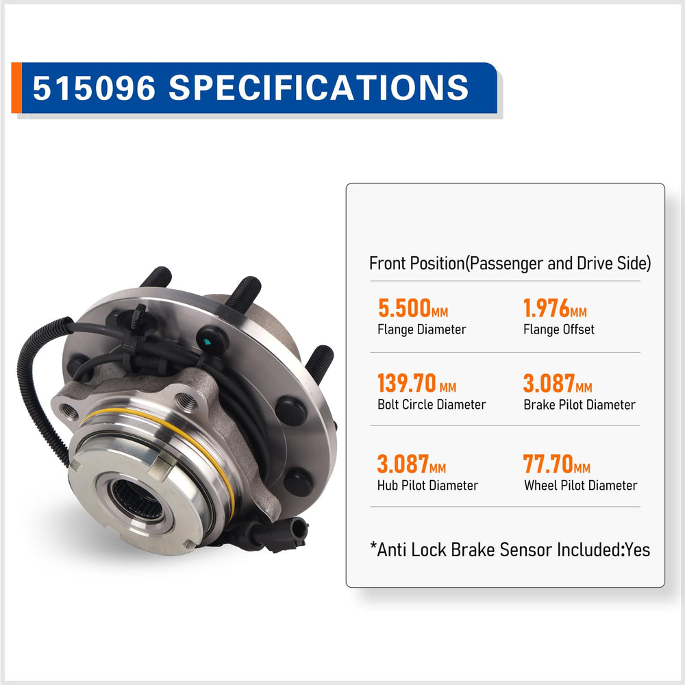 MACEL 515096 Suburban 1500 hub assembly supports safe steering and longevity.