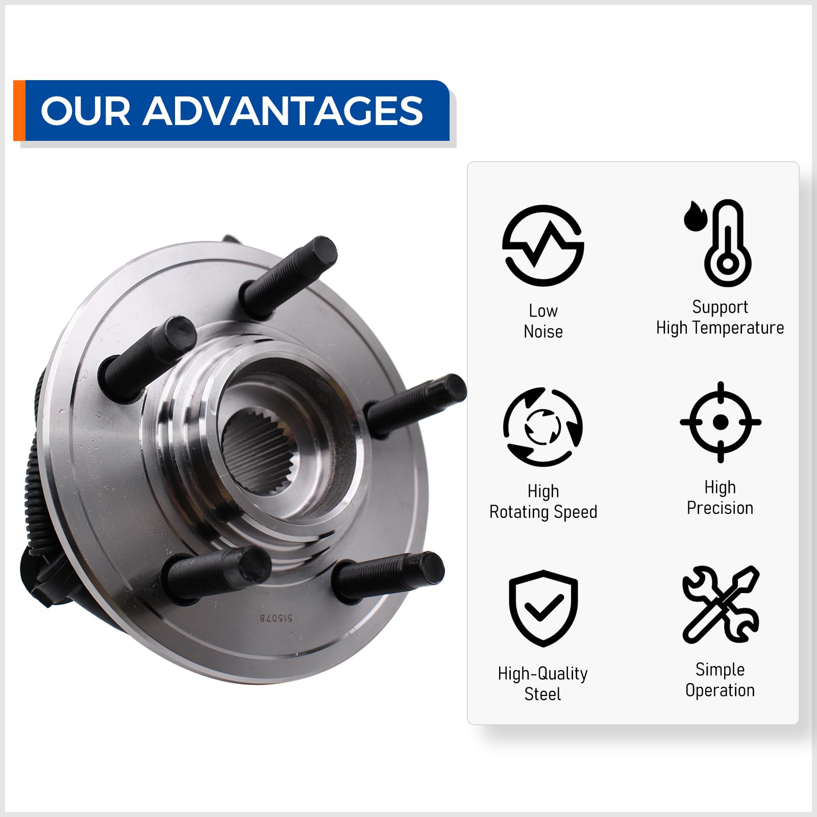 MACEL hub packaging shows OE-quality components and 3-year protection included.