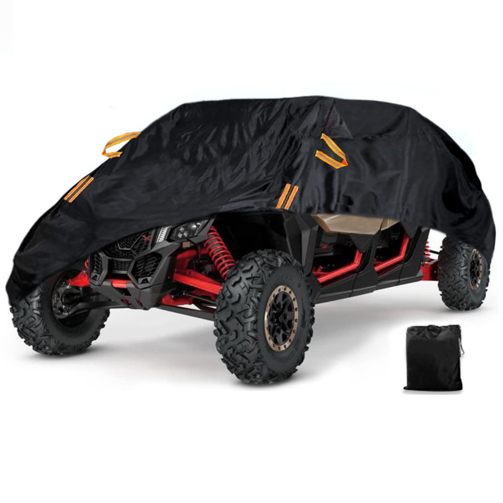 Macosy UTV cover heavy-duty oxford cloth protects against rain and wind.
