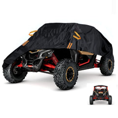 Macosy UTV X3 cover in waterproof oxford fabric protecting the Can-Am Maverick X3.