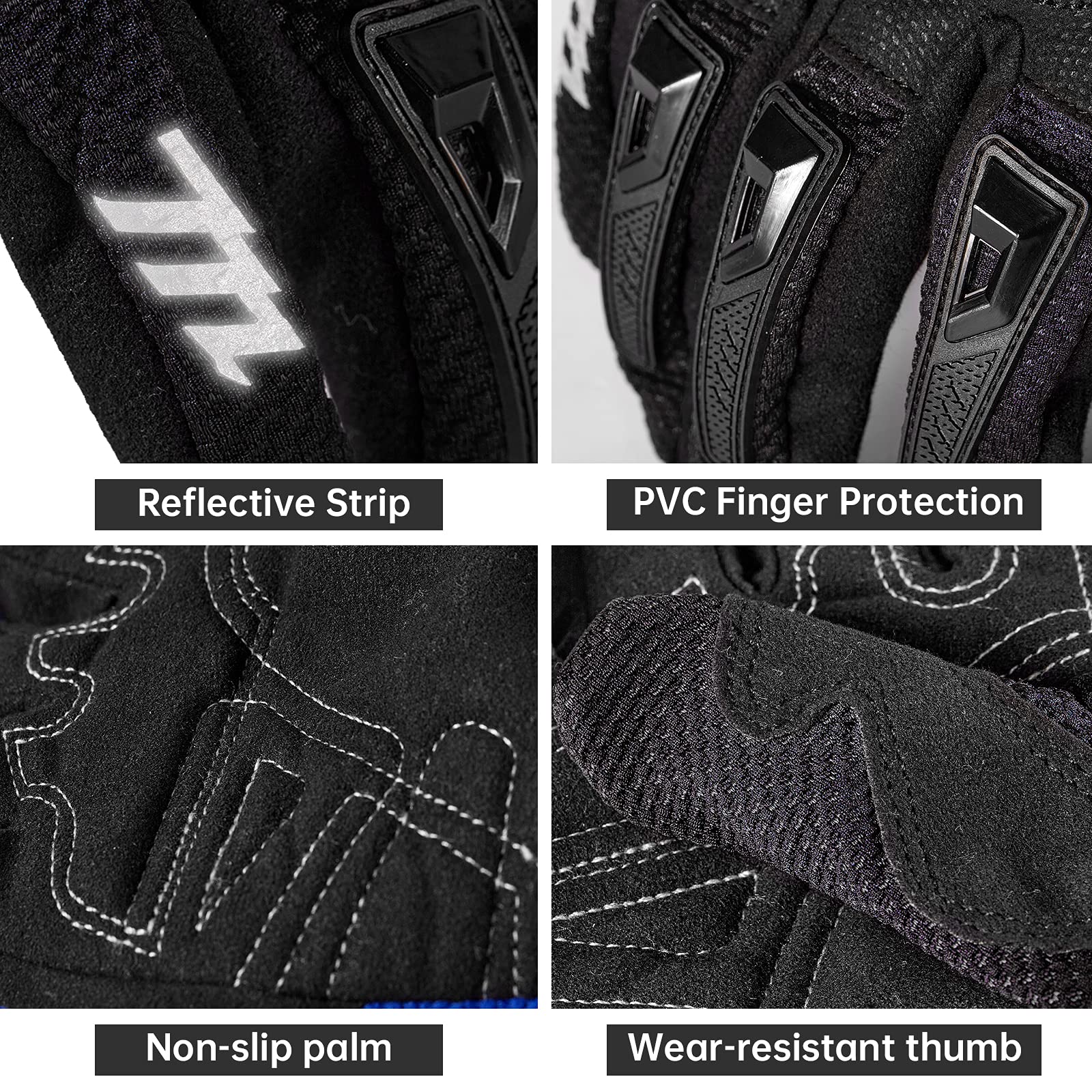 MADBIKE MD66 gloves breathable materials and high quality stitching for comfort.
