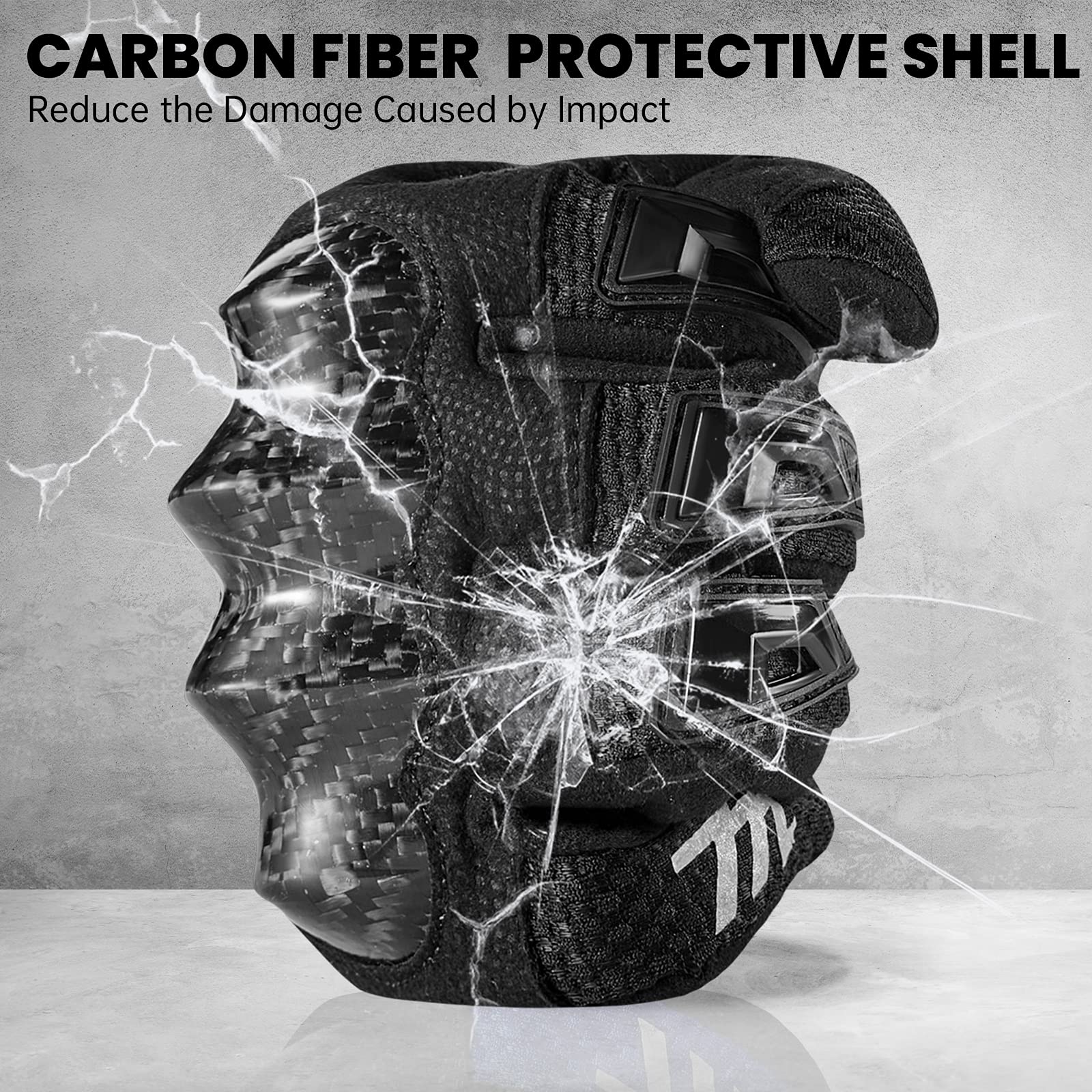 MADBIKE MD66 gloves carbon fiber knuckles offer added impact resistance.