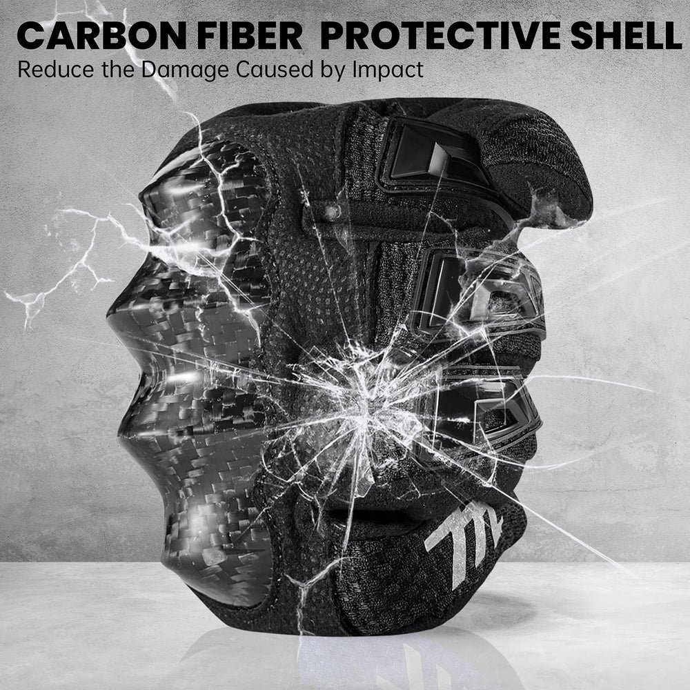 MADBIKE MD66 gloves carbon fiber knuckles offer added impact resistance.