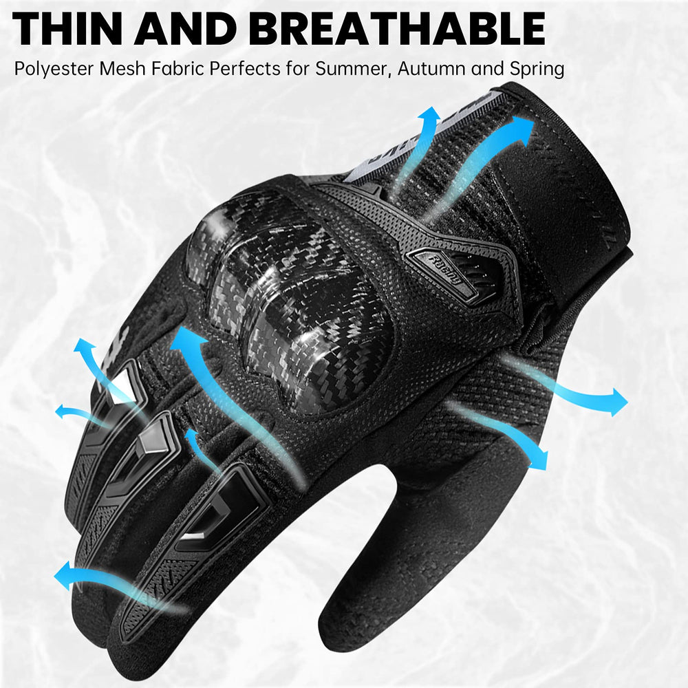 MADBIKE MD66 gloves ergonomic snug fit design to enhance grip and control.