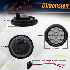 MADCATZ waterproof tail light with rubber grommet for rugged outdoor use.