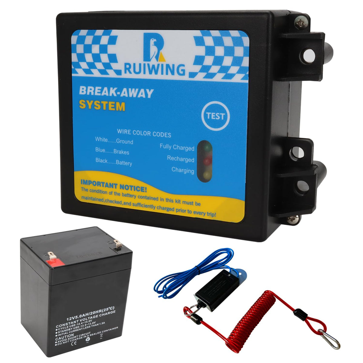 MADONGLI trailer brakes breakaway kit charger ready for safe tow