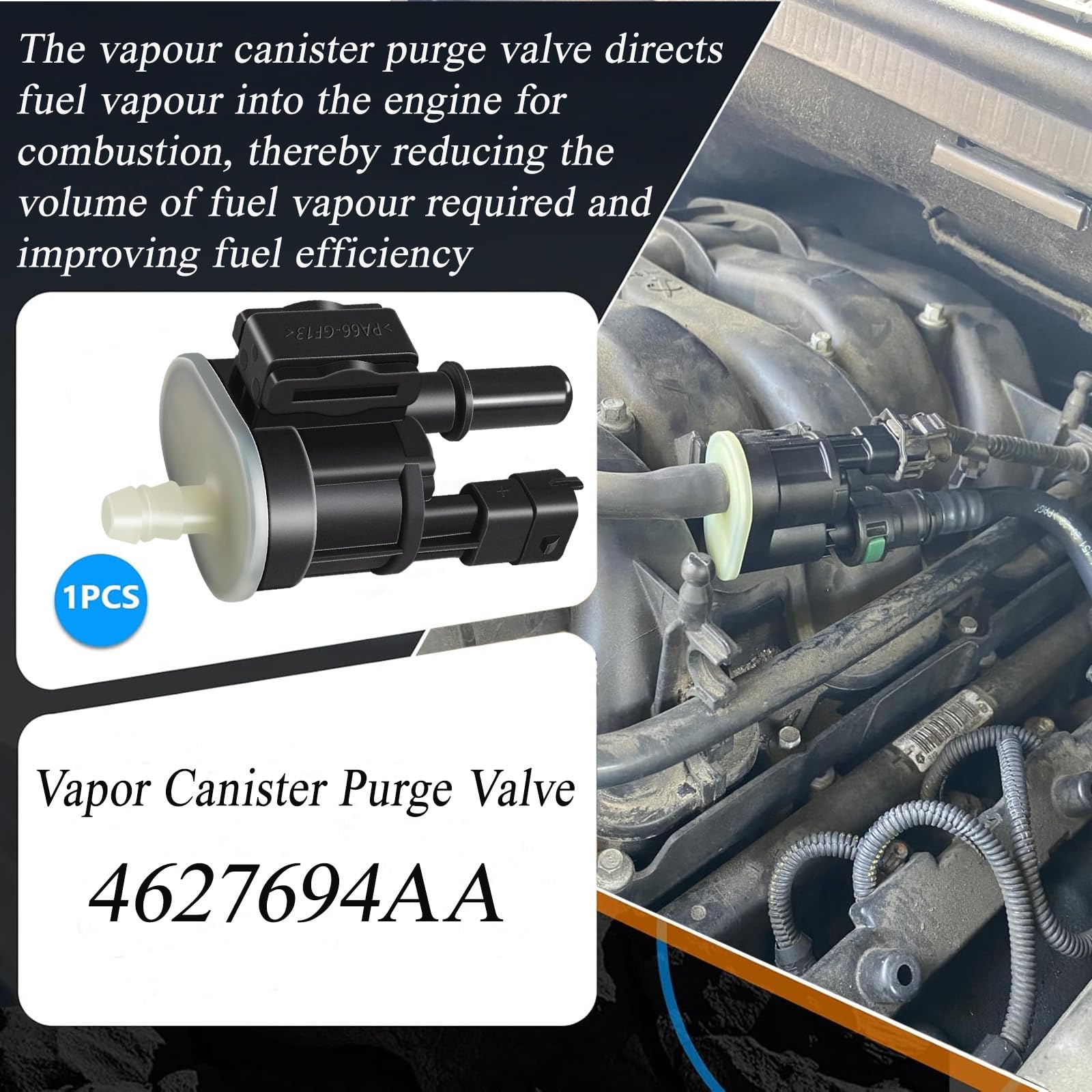 MADUOMA purge valve in Ram 2500-3500 engine bay promotes smoother vapor handling