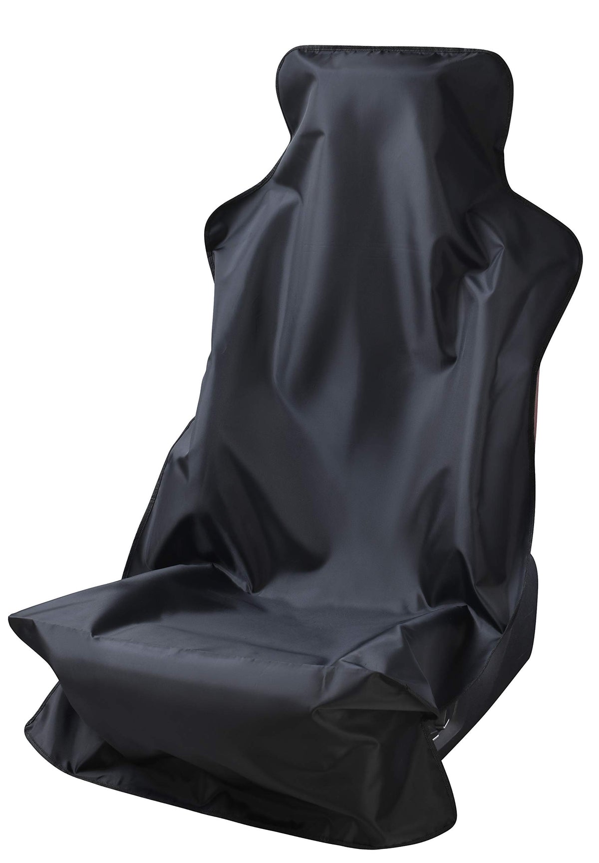 MAGCA car seat cover protecting the front seat from spills and water, black