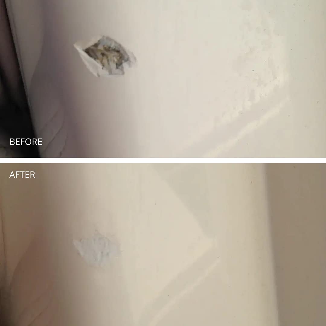 Close-up of MagicEzy glossy, durable finish post repair