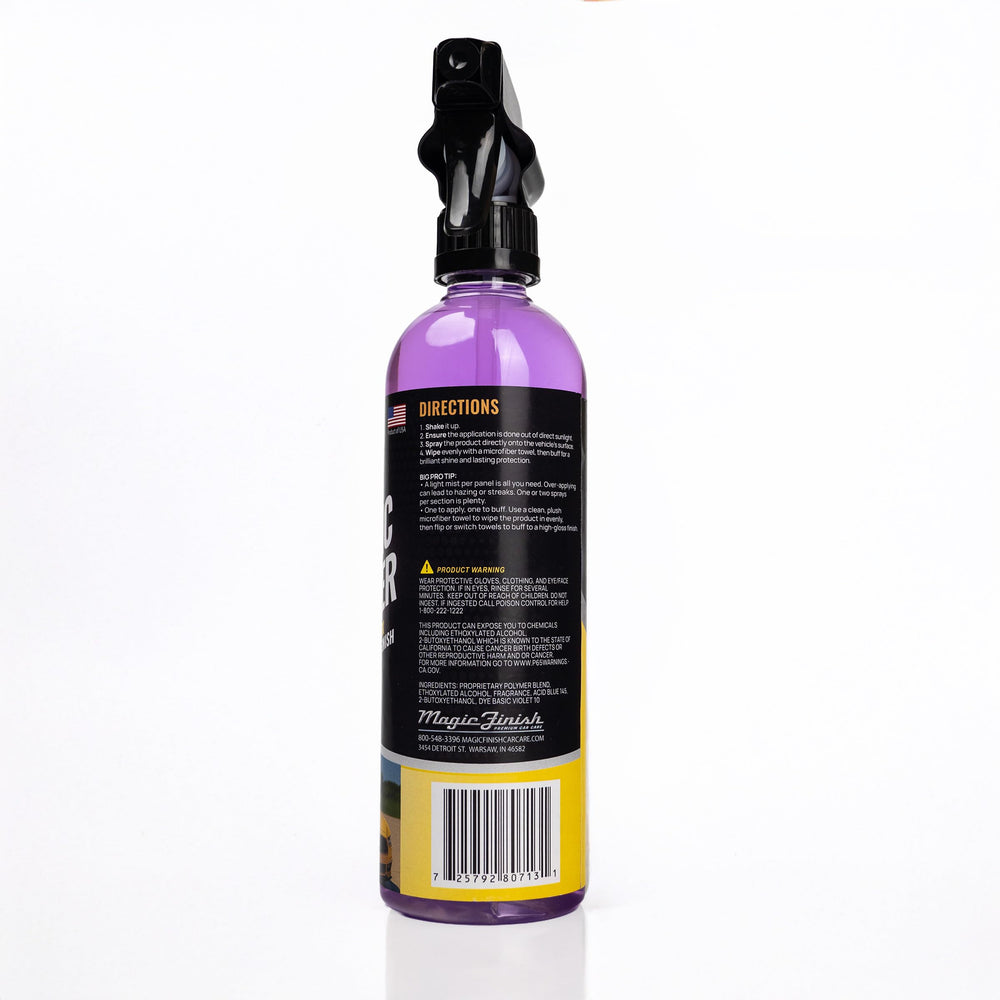 Magic Finish Ceramic Detailer on wheels enhances shine and ease of cleaning.