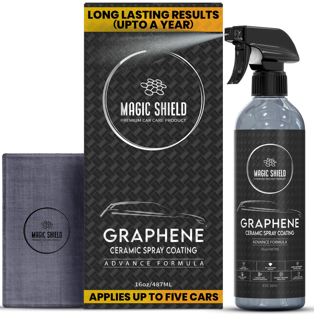 Magic Shield graphene spray bottle ready for at-home coating.