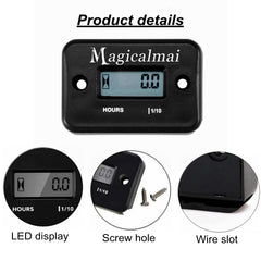 Magicalmai hour meter used with gas engines and generators for service tracking