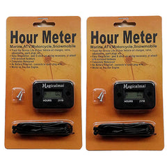 Magicalmai inductive hour meter mounted on a marine outboard for maintenance planning