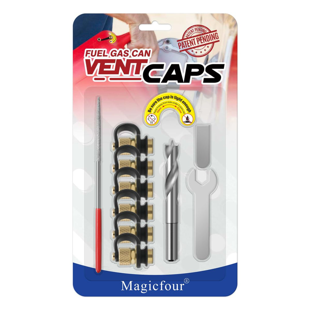 Magicfour fuel gas can vent caps in packaging for easy mounting and installation.