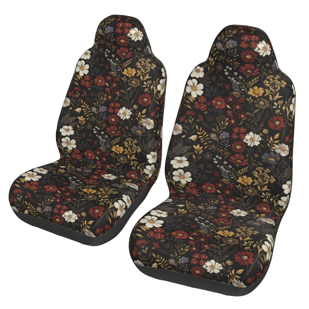 MAGIFUN floral car seat cover with daisy front design protects seats while adding style.