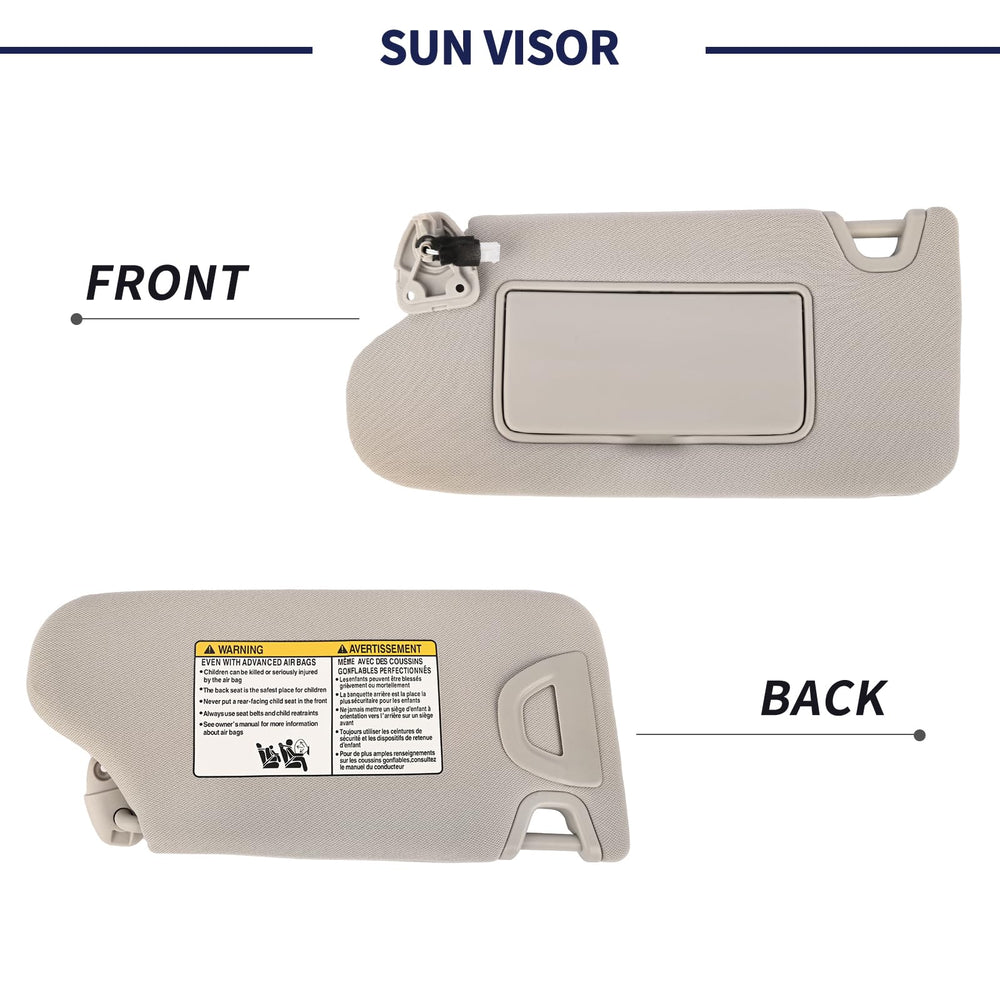 Magimaker gray sun visor reduces glare and improves daytime visibility.