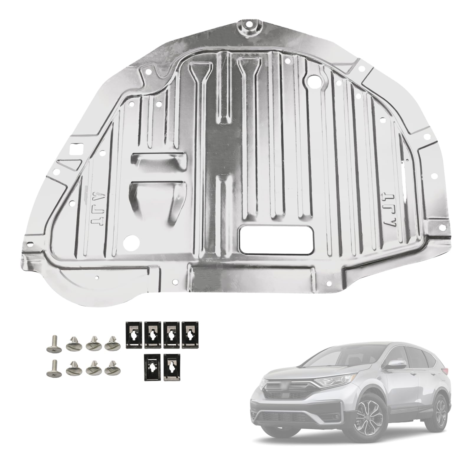 Magimaker engine splash shield guard front view protecting the Honda CR-V undercarriage from debris