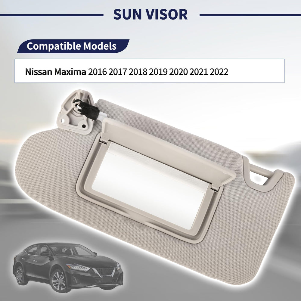 Magimaker sun visor with makeup mirror enhances grooming while driving.
