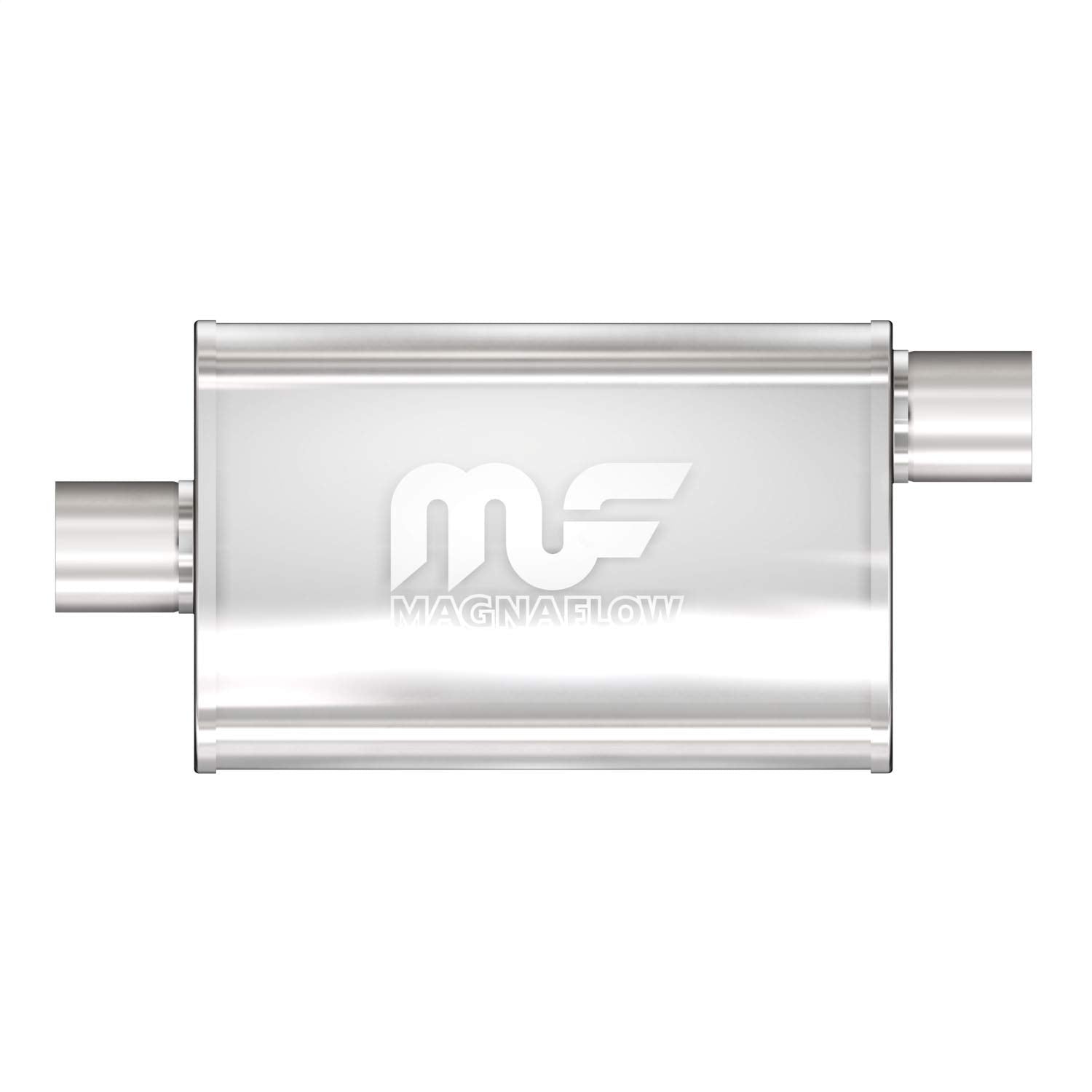 Magnaflow 11226 muffler in satin finish delivers deeper exhaust tone and versatile fit.