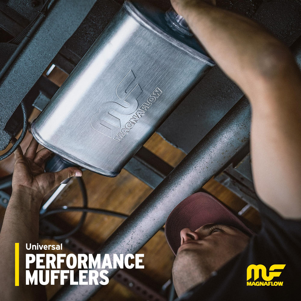 Magnaflow 11229 universal-fit muffler enables flexible placement on many builds.