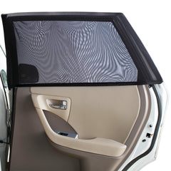 Magnelex sock-style shades on side doors block sun and keep infants cool.