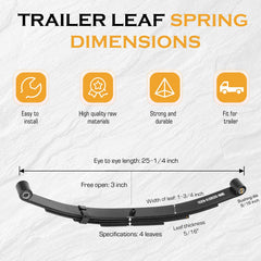 Magorfas trailer leaf spring kit with equalizers boosts stability
