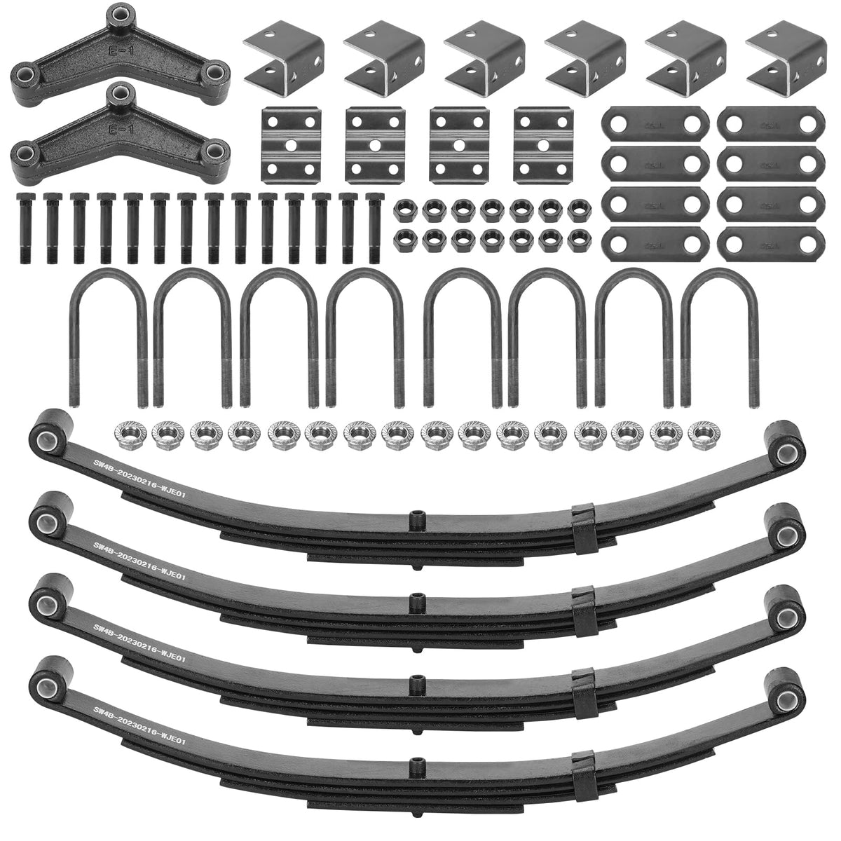 Magorfas tandem 4-leaf trailer spring with eye-to-eye 25-1/4 inches enhances load support