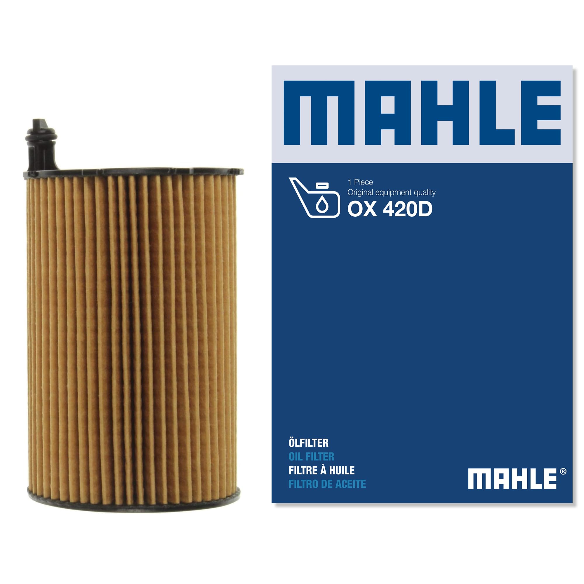 MAHLE OX 420D ECO oil filter exterior protects engine by preventing dirt entry