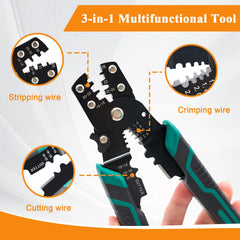 Maierke 3-pin connector emphasizes waterproof seal and secure housing.
