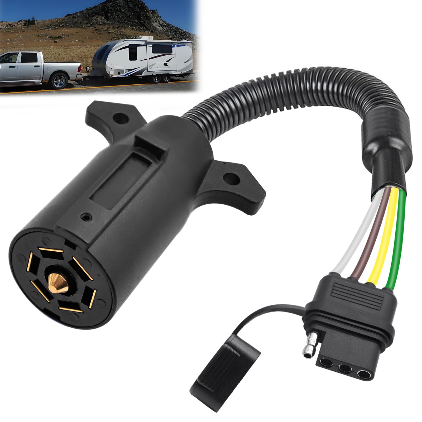 Maierke 7 to 4 pin adapter setup enables quick plug-and-play towing
