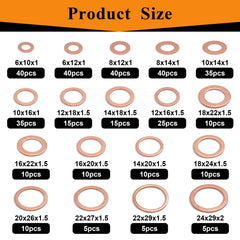 Maierke copper crush washer for oil drain plug M8 offers durable sealing performance.