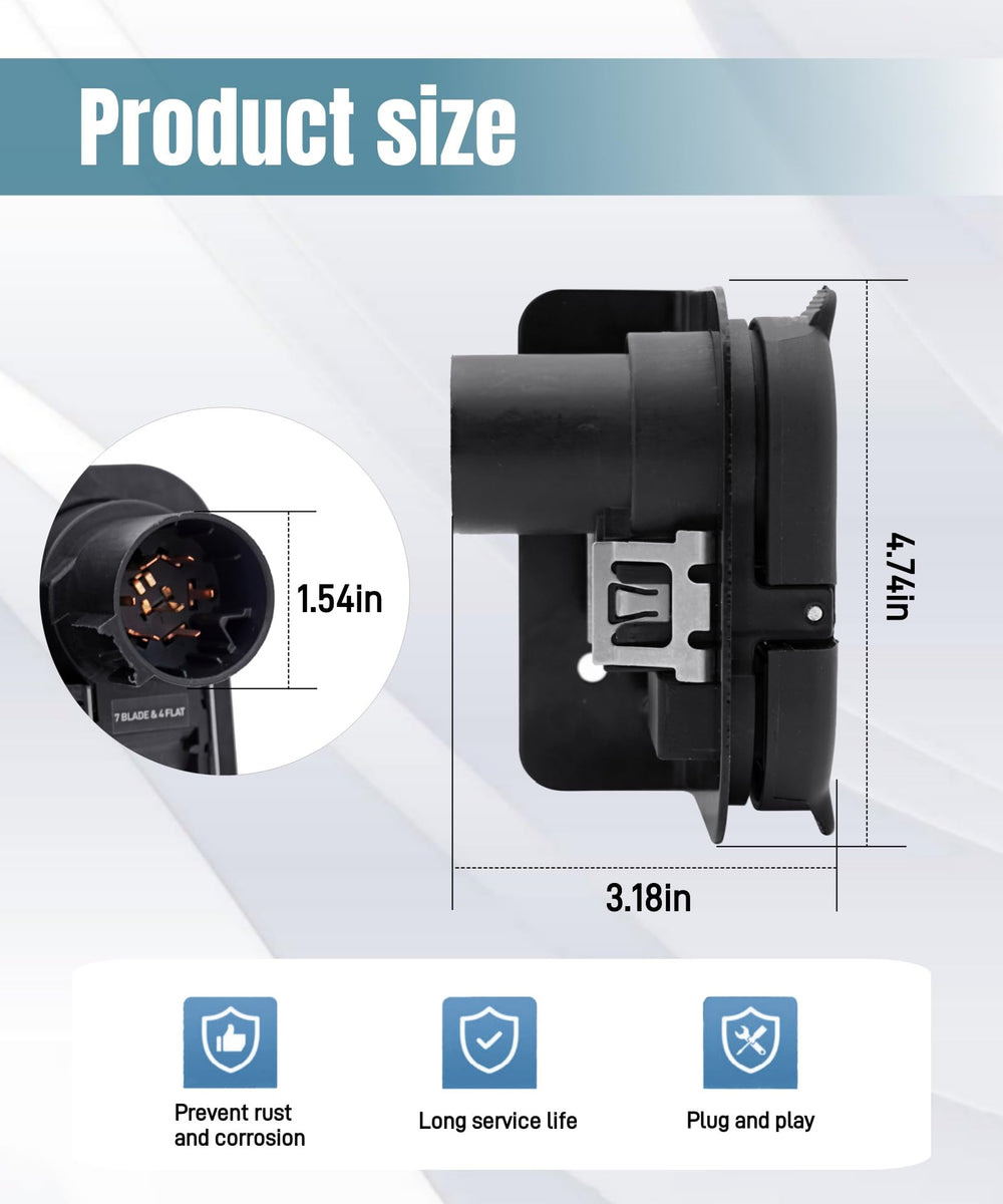 Maigoo 7-Way trailer wiring connector plug compatibility chart guides model matching.