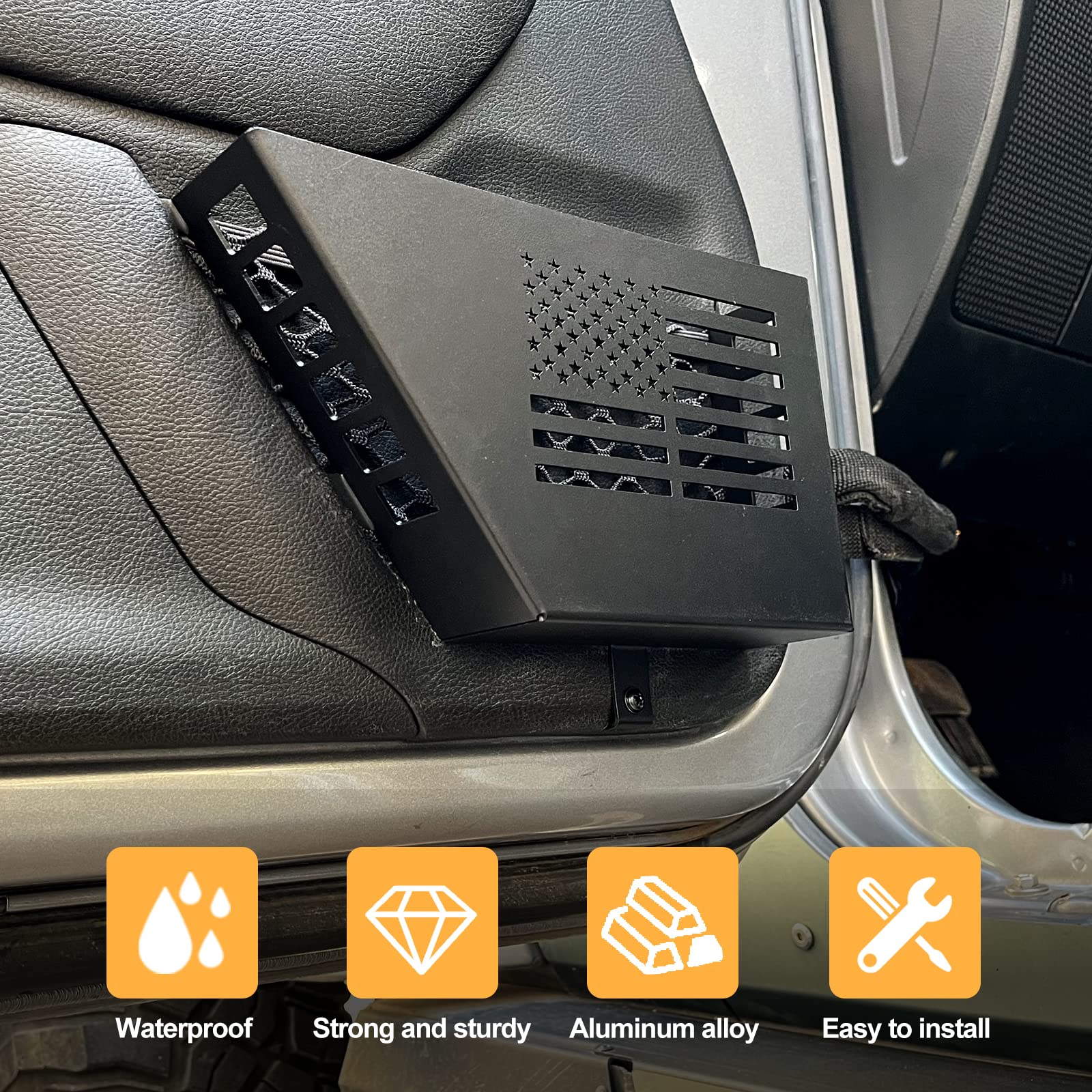 MAIKER steel door storage box offers rugged durability for daily off-road use.