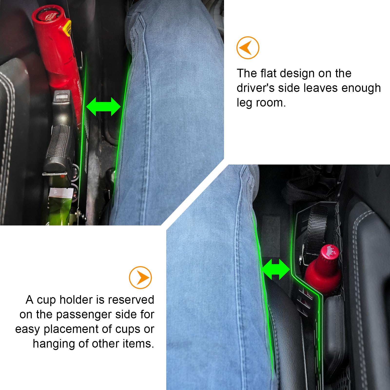 MAIKER matte black finish adds refined style to the Wrangler cabin.