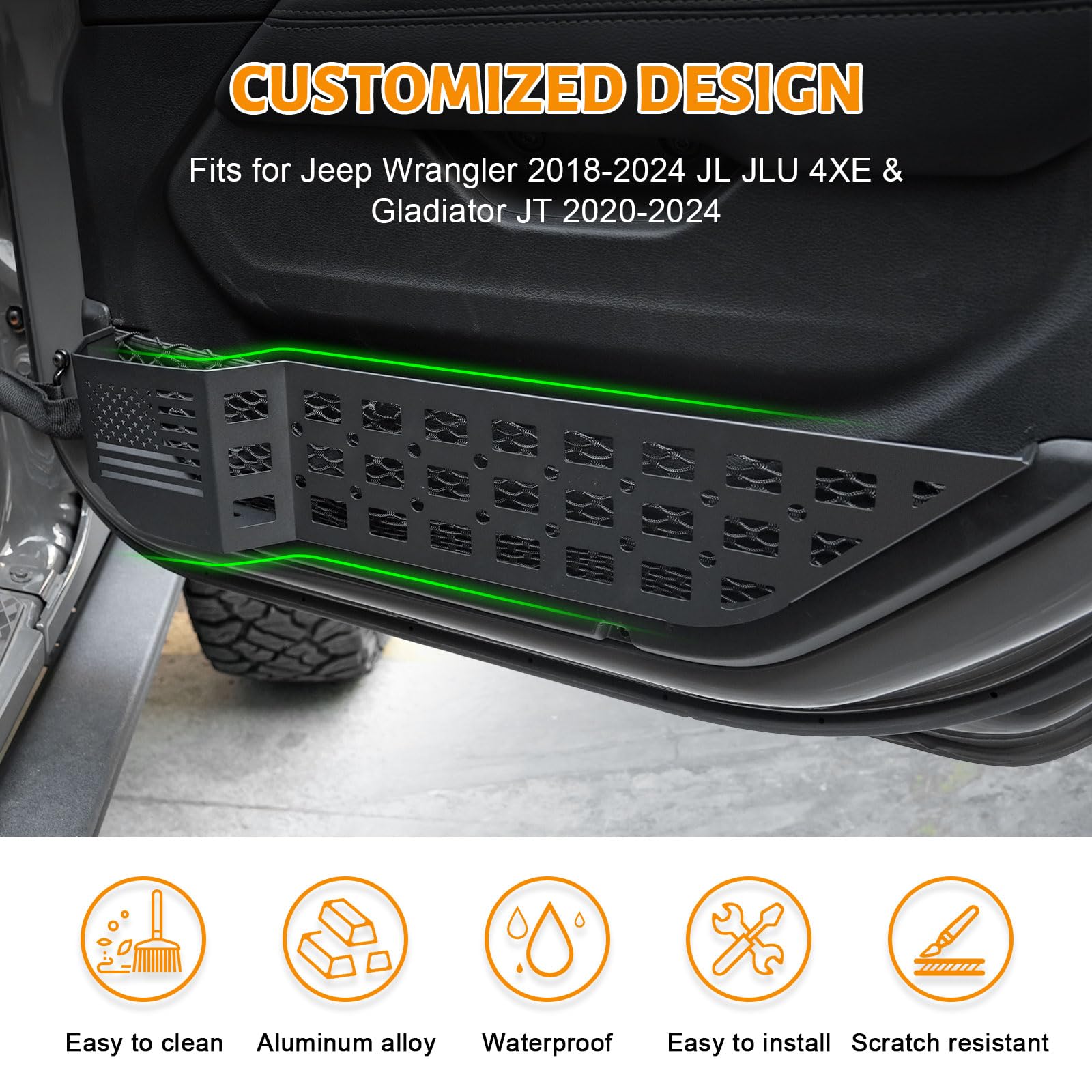 MAIKER installation uses original door net screws for secure mounting.