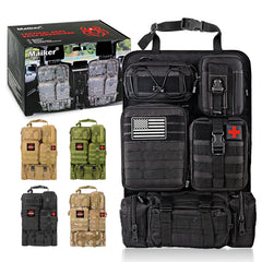 MAIKER OFF ROAD seat-back organizer with MOLLE pouches enables easy gear access.