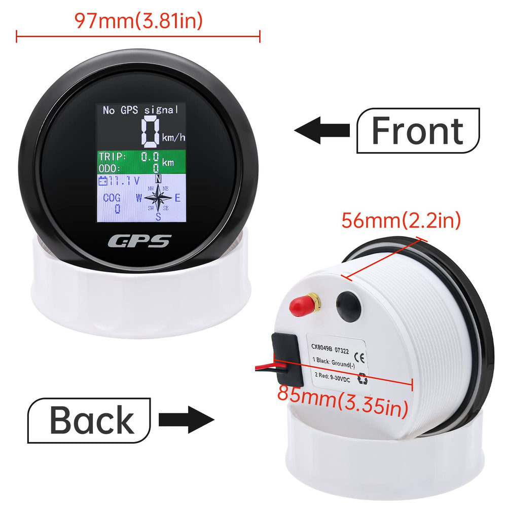 MAIMEIMI GPS speedometer mounted in cockpit with IP67 waterproof protection.