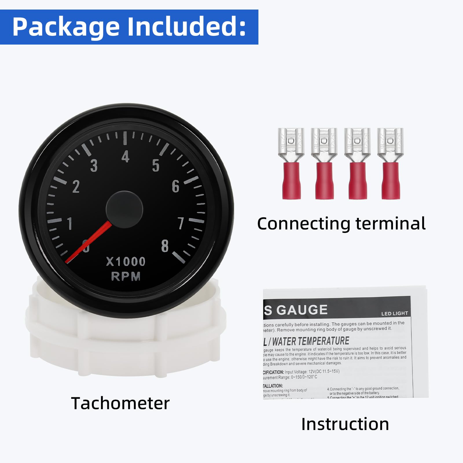 MAIMEIMI RPM Tachometer dash mount for clean interior fit