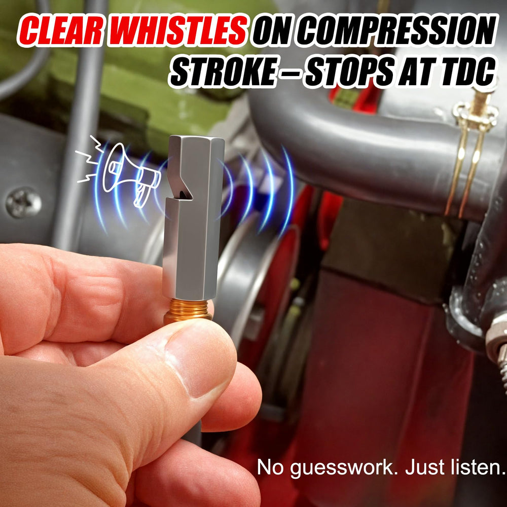 Audible signal from MainUseool TDC whistle indicating approaching TDC.