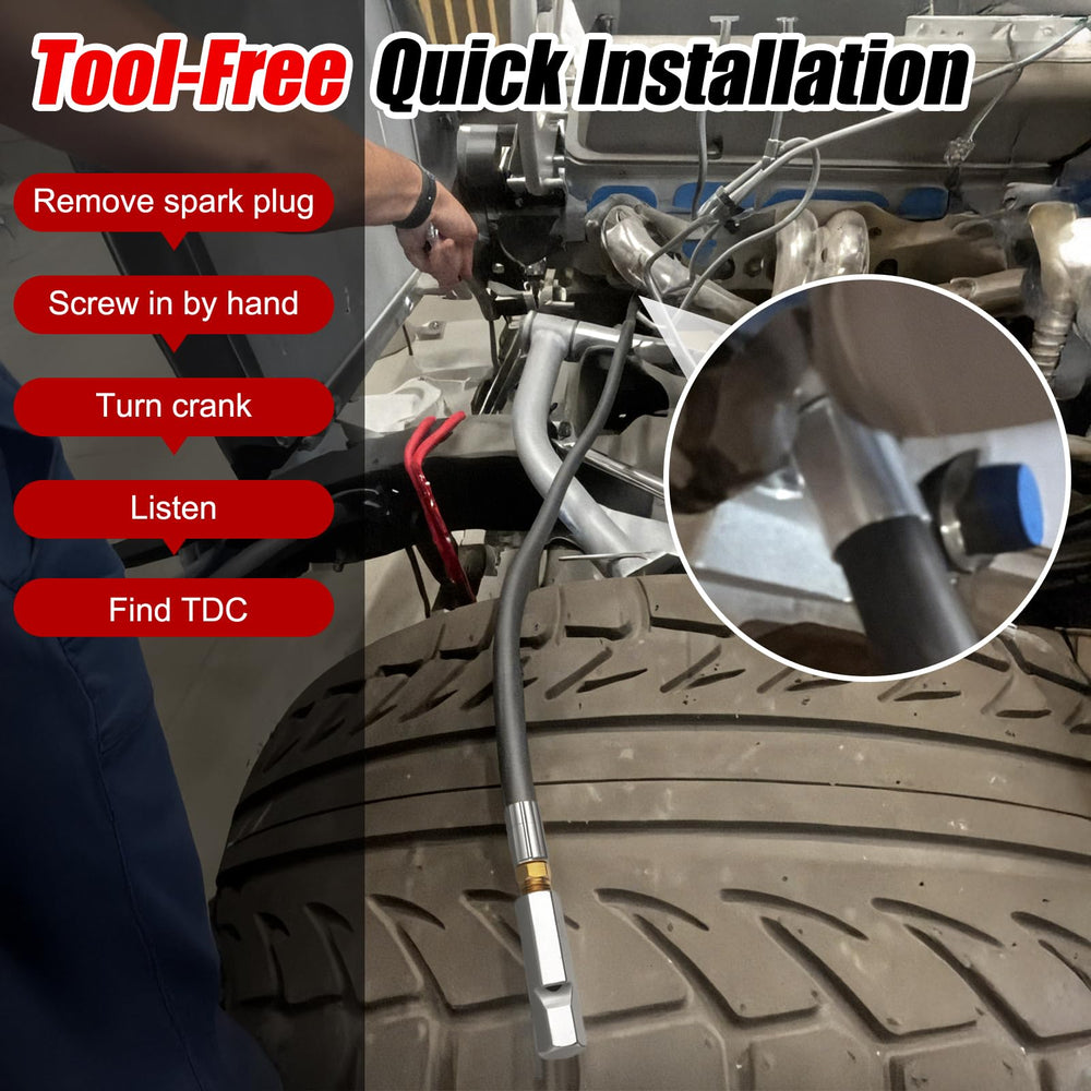 MainUseool TDC whistle compact design fits tight engine bays during work.