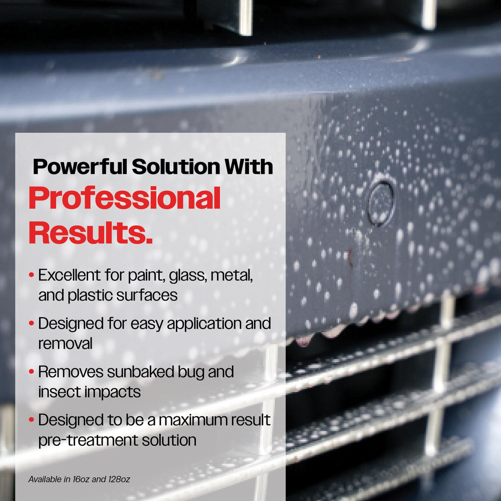 Malco Bug Off spray action demonstrates convenient prewash application.