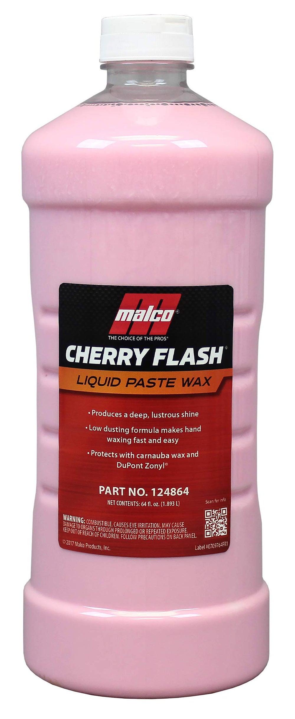 Malco Cherry Flash bottle pour shows easy application and quick gloss