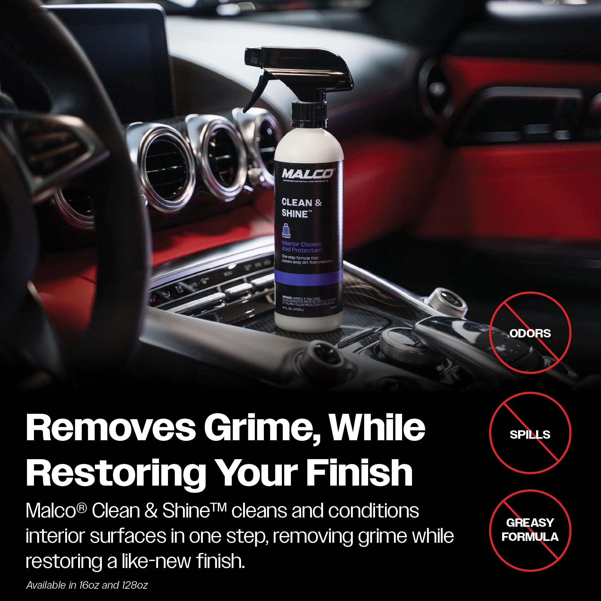 Malco Clean & Shine branding refresh packaging label