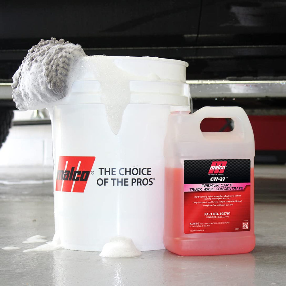 Economical car wash with Malco CW-37 ultra-concentrated formula