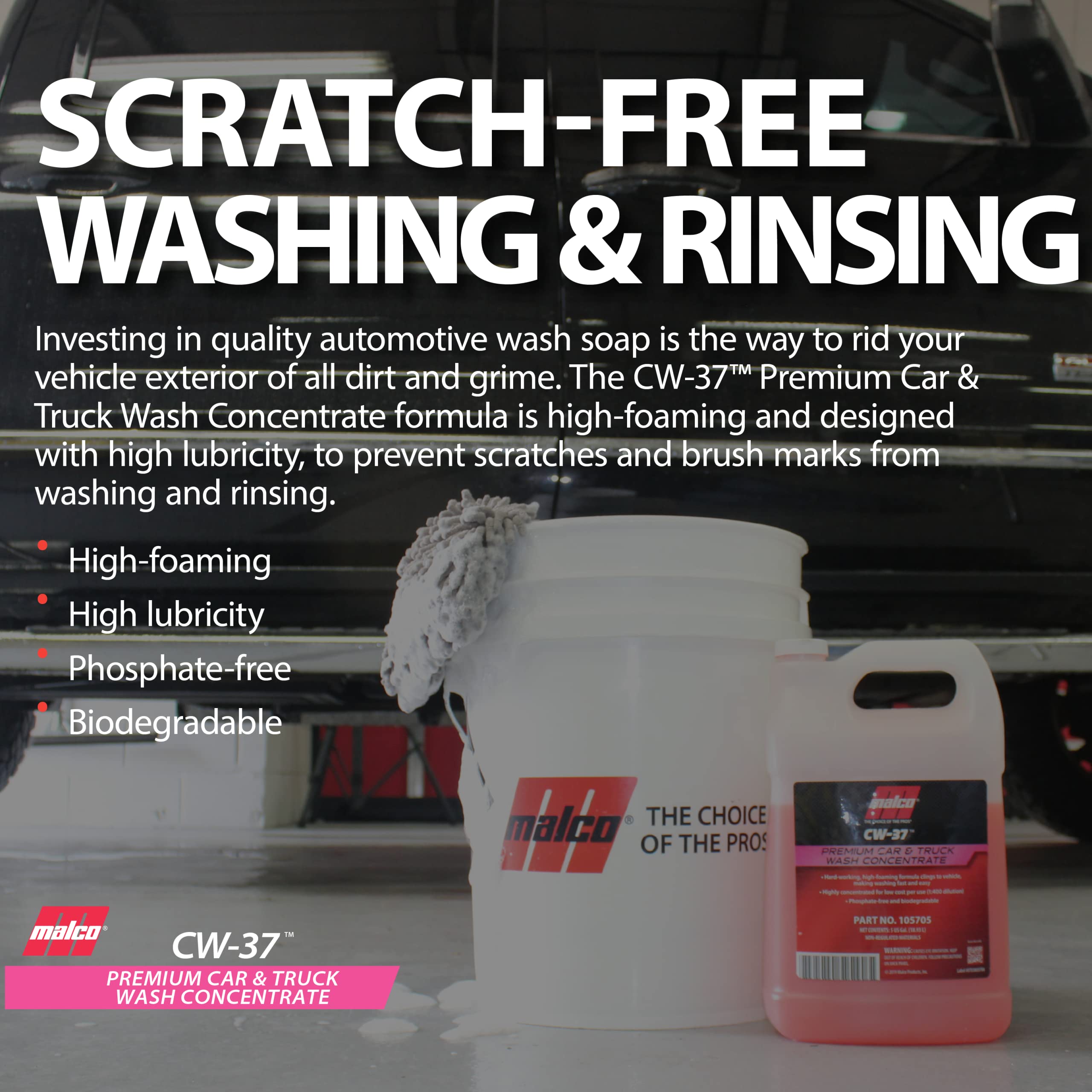 Foam brush using Malco CW-37 to lubricate and prevent marks