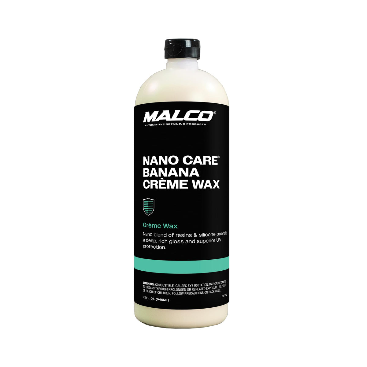 Malco Nano Care Banana Creme Wax bottle protecting autos and boats